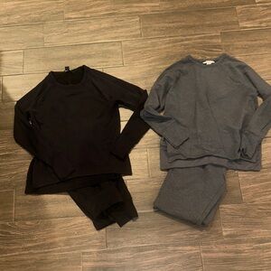 Athleta Women’s Black and Gray Sweater Set. Size XXS